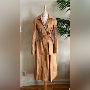Tory Burch Elegant Tan Women's Trench Coat | XXS